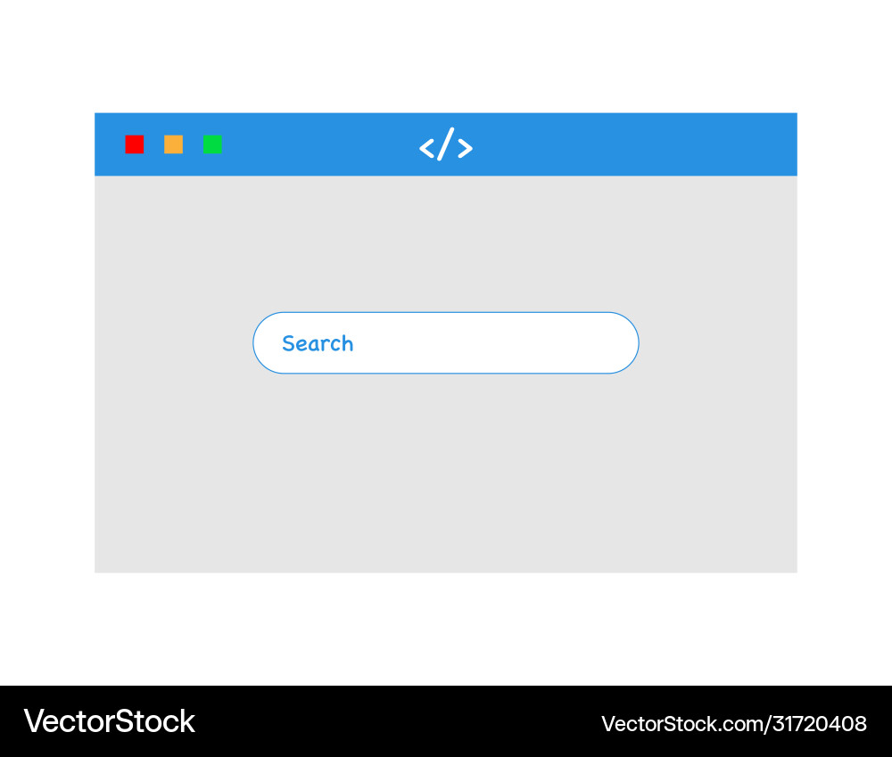 Web browser window funny mockup website vector image