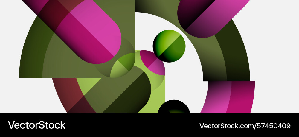 Abstract composition featuring overlapping curved vector image