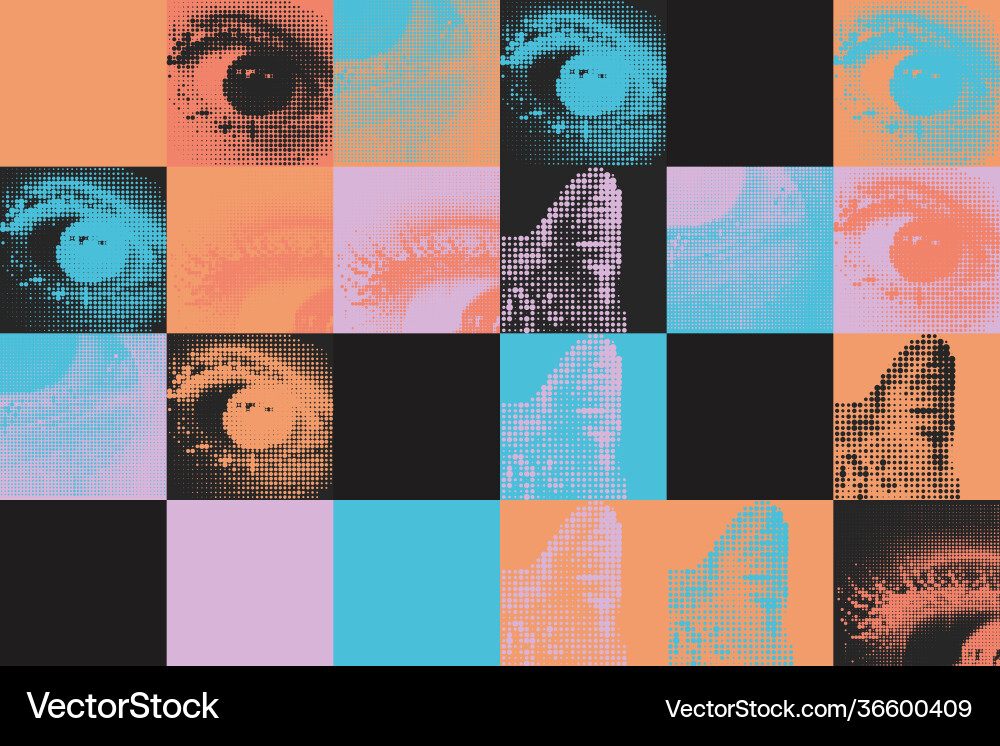 Abstract geometric pattern with transition effect Abstract geometric pattern with transition effect Vector Image