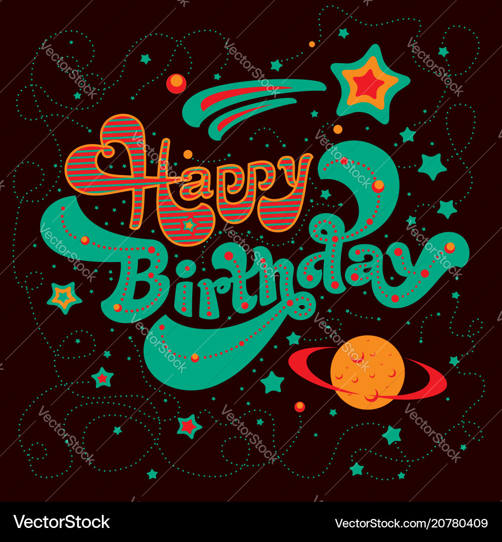 Birthday greeting card image Birthday greeting card image vector image
