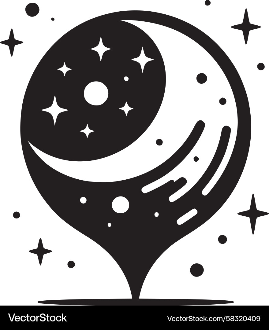 Celestial Map Point Marker Vector Image