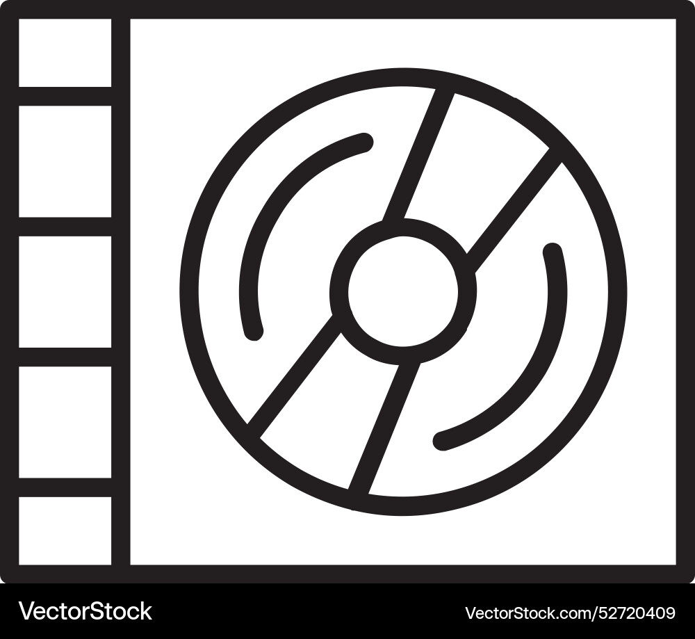 Compact disk line icon design Vector Image