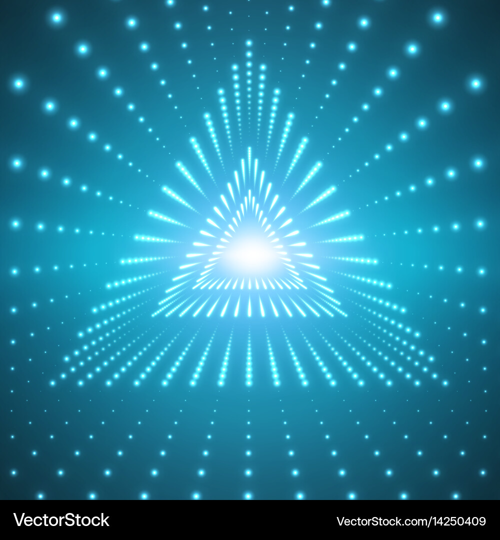 Infinite triangular tunnel Vector Image