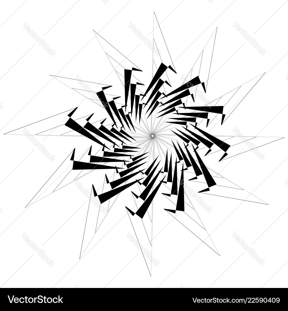 Rotating Geometric Forms - Circular Motion Vector Image