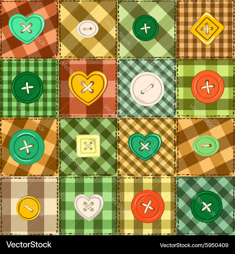 Scottish Checkered Patchwork Background vector image