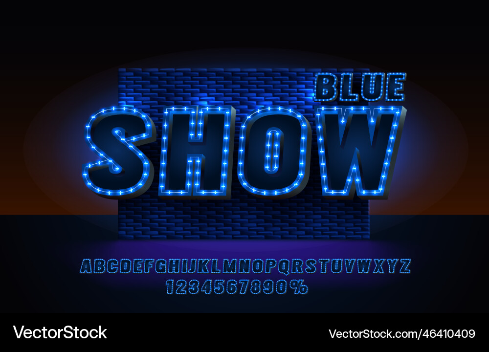Show font set collection letters and numbers Show font set collection letters and numbers Vector Image
