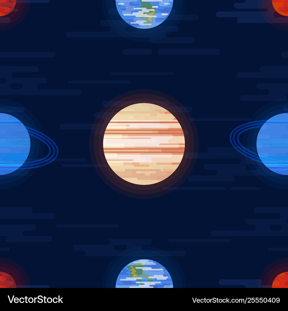 Space print seamless pattern different Vector Image