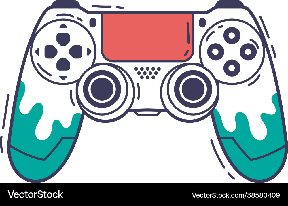 Video game console gamepad controller Video game console gamepad controller vector image