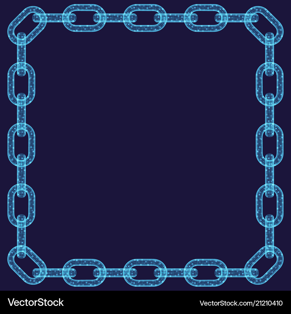 Abstract chain frame Abstract chain frame vector image