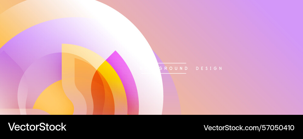 Abstract colorful circles overlap creating vector image