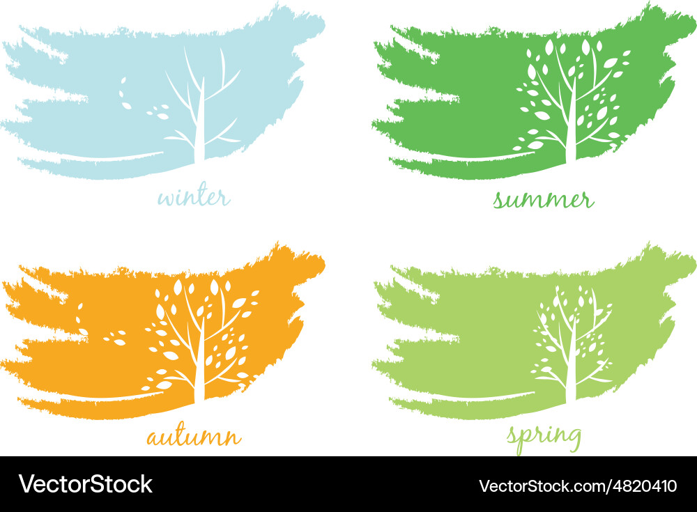 Abstract icon of tree vector image