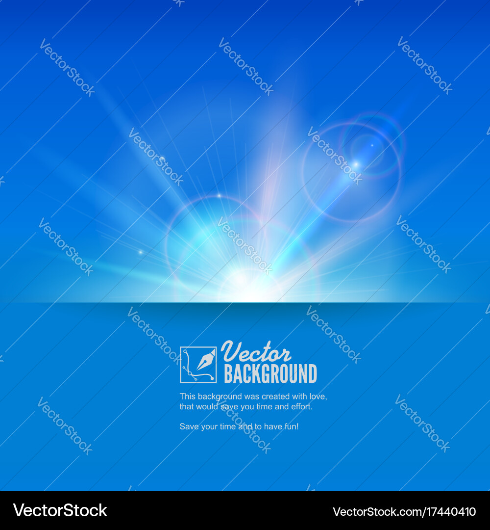 Abstract space background with blurred light rays vector image