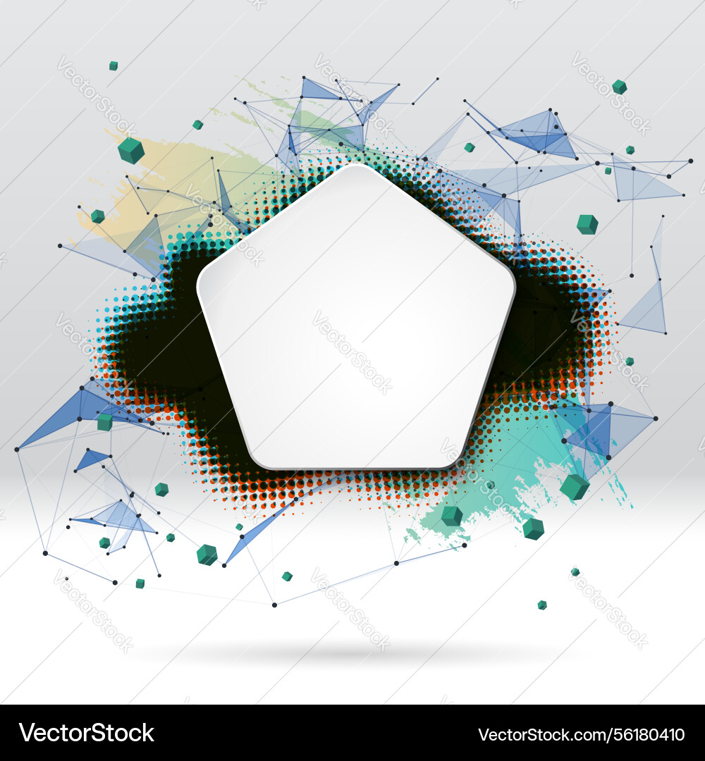 Background with brush stroke blot triangular Background with brush stroke blot triangular vector image