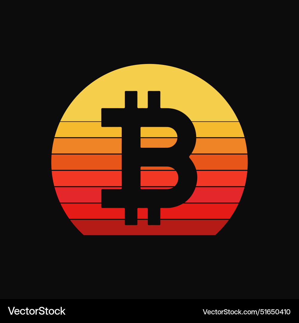 Bitcoin retro vintage btc logo crypto currency blo – Royalty-Free Vector |  VectorStock