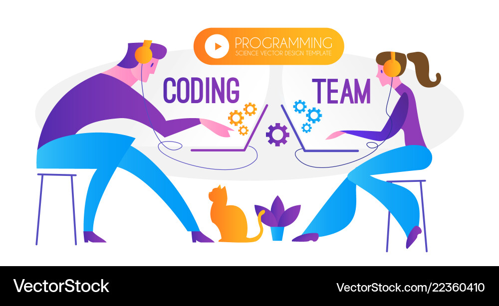 Brainstorm team working creating idea man Brainstorm team working creating idea man vector image