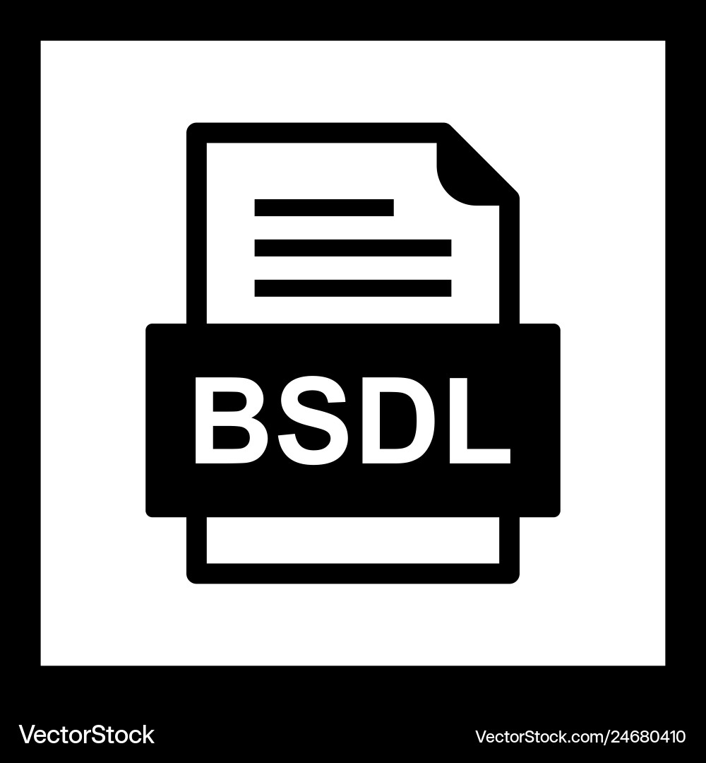 Bsdl file document icon vector image