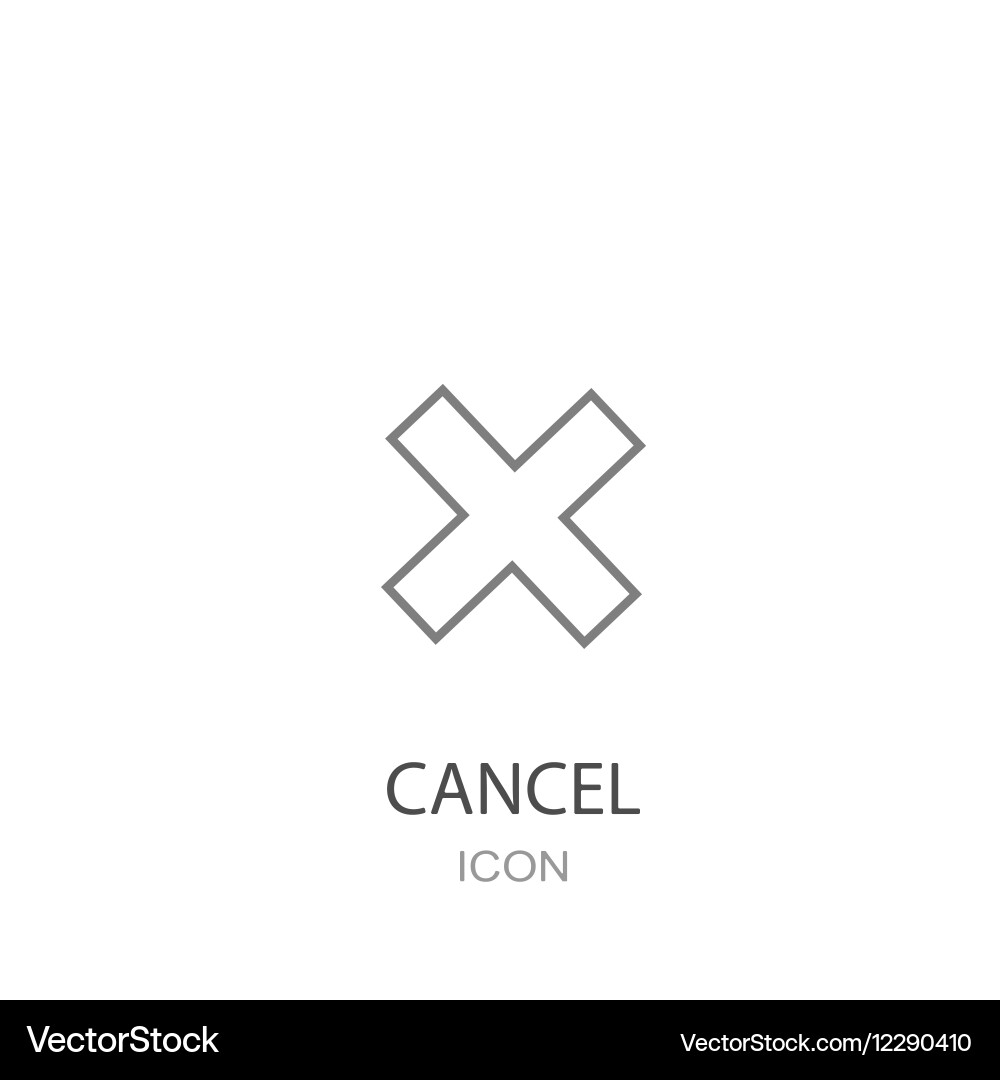 Cancel icon design element vector image