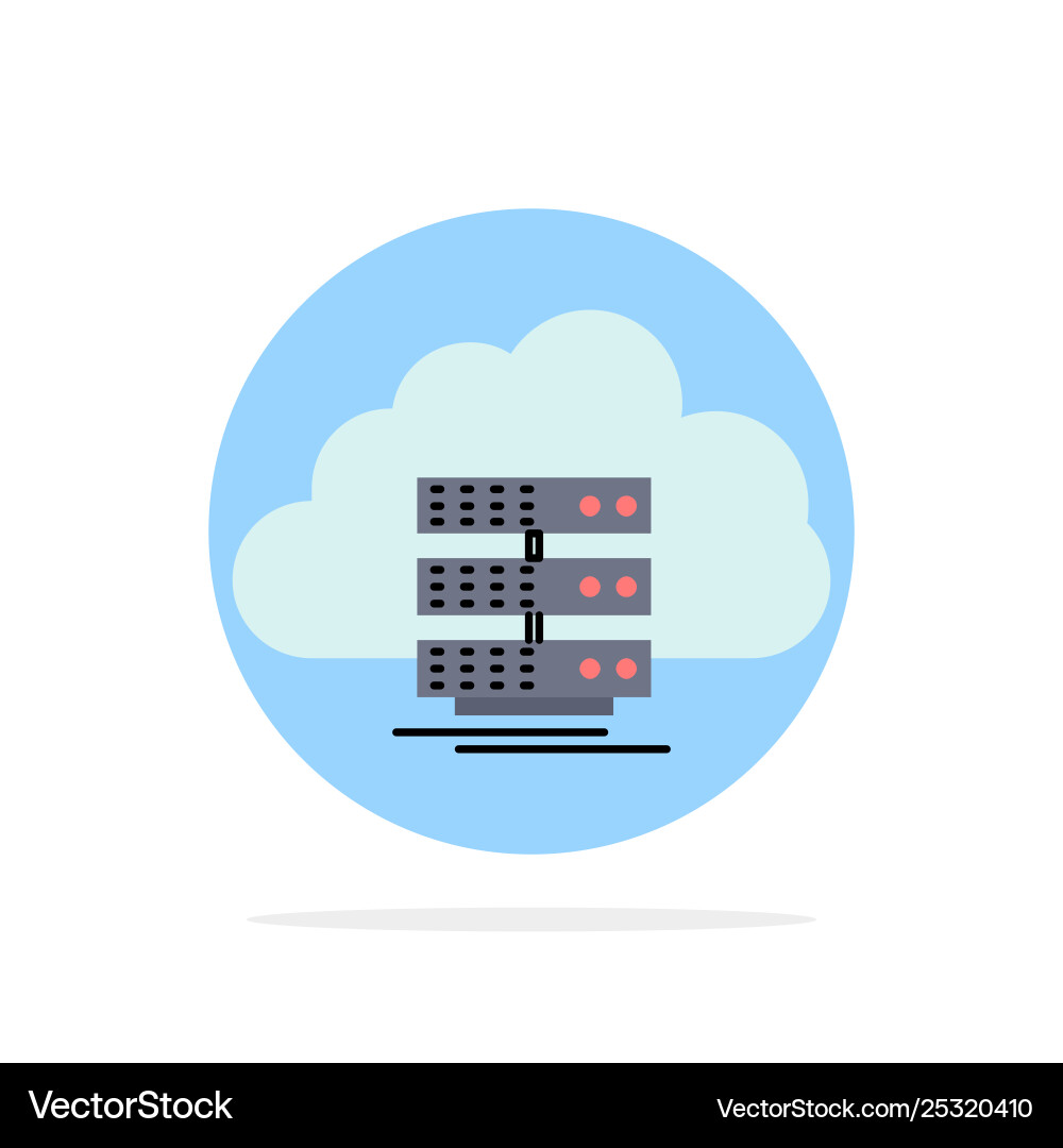 Cloud storage computing data flow flat color icon Cloud storage computing data flow flat color icon Vector Image