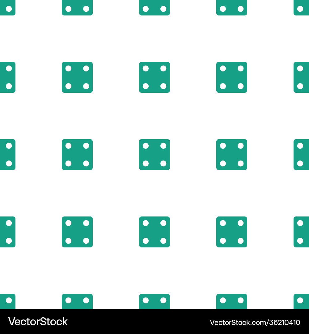 Dice icon pattern seamless white background vector image