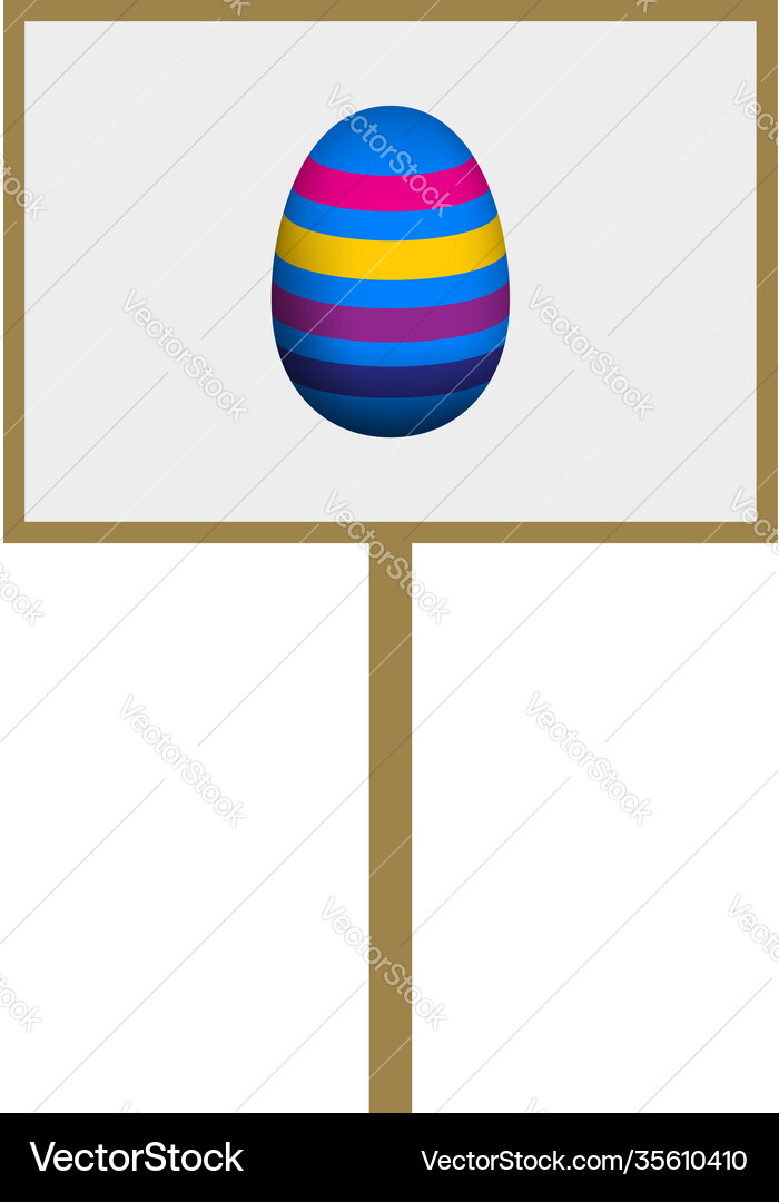 Easter pointer with egg icon vector image
