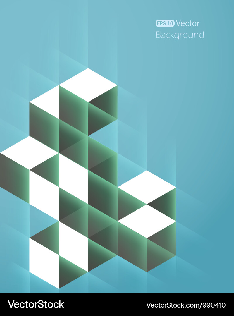 Geometric Cube Background Vector Image