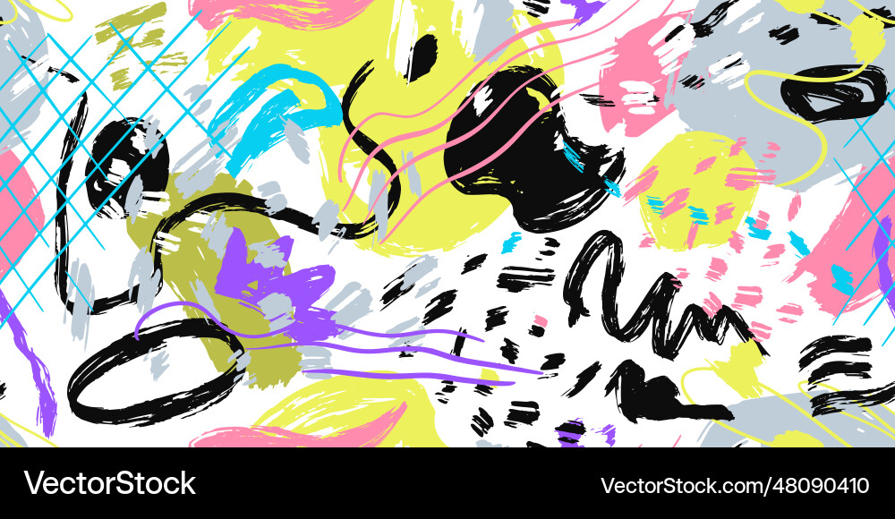 Grunge abstract pattern with scrawls paint Grunge abstract pattern with scrawls paint vector image