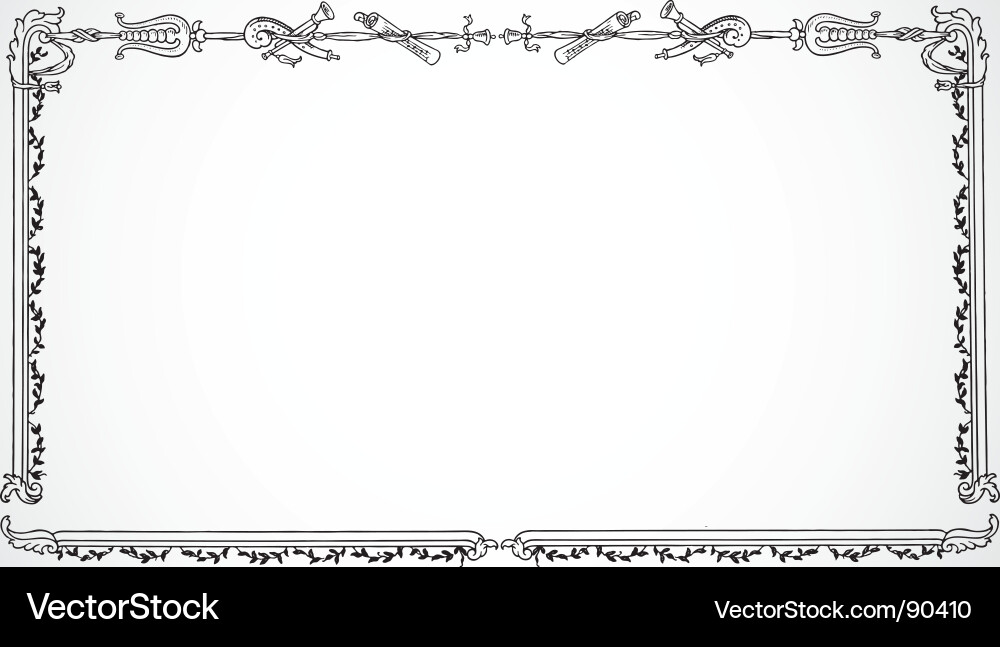 Intricate Sword Border vector image