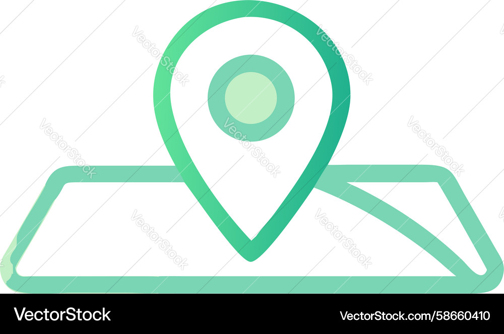 Outline map pin directional pointer icon design Vector Image