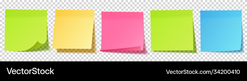 Realistic blank sticky notes sheets note Realistic blank sticky notes sheets note vector image
