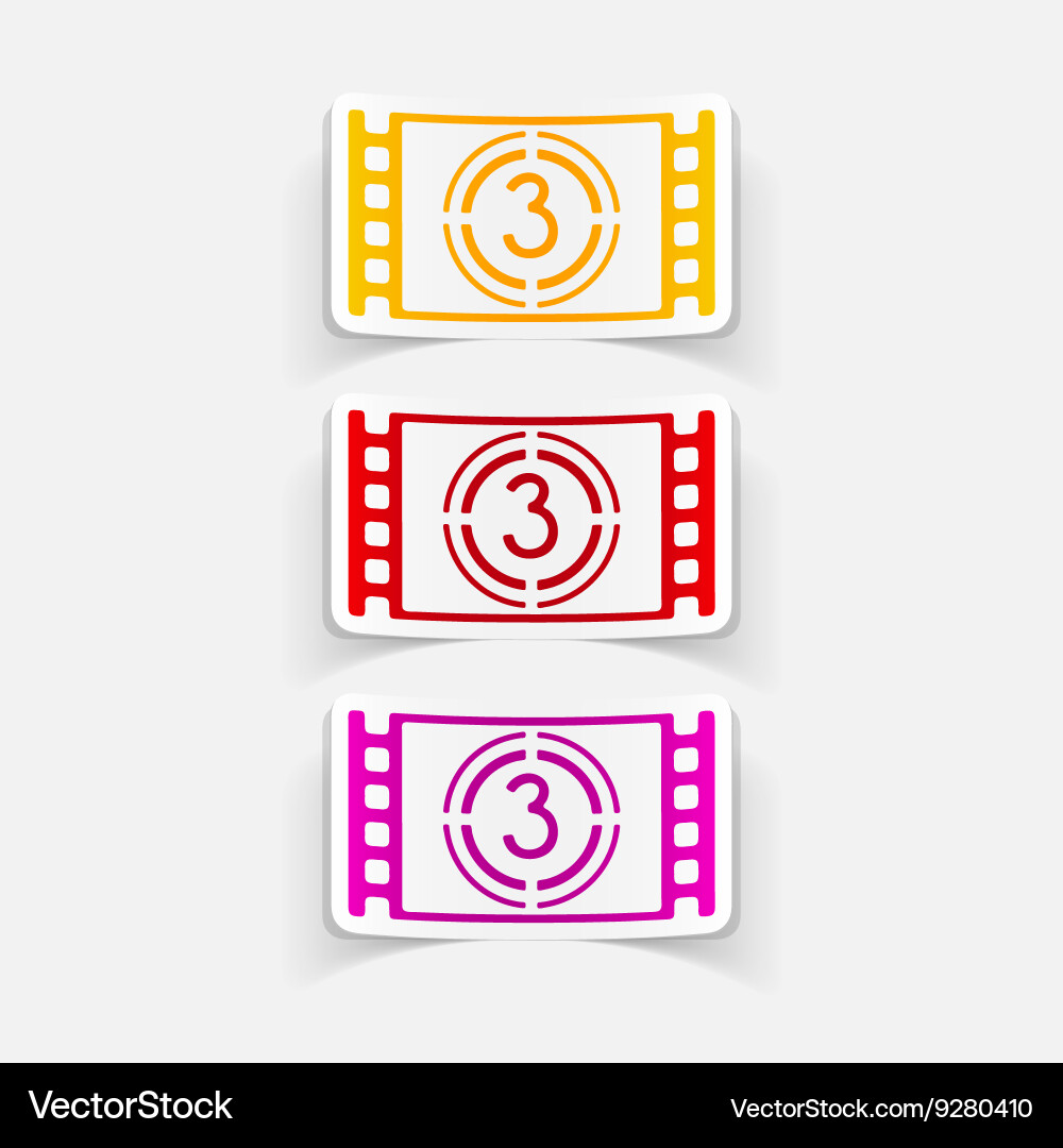 Realistic design element countdown vector image