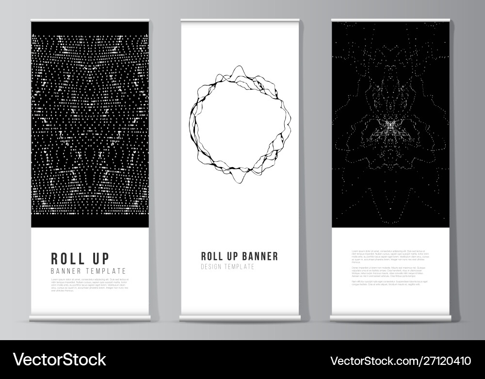Roll Up Banner Stand Display vector image