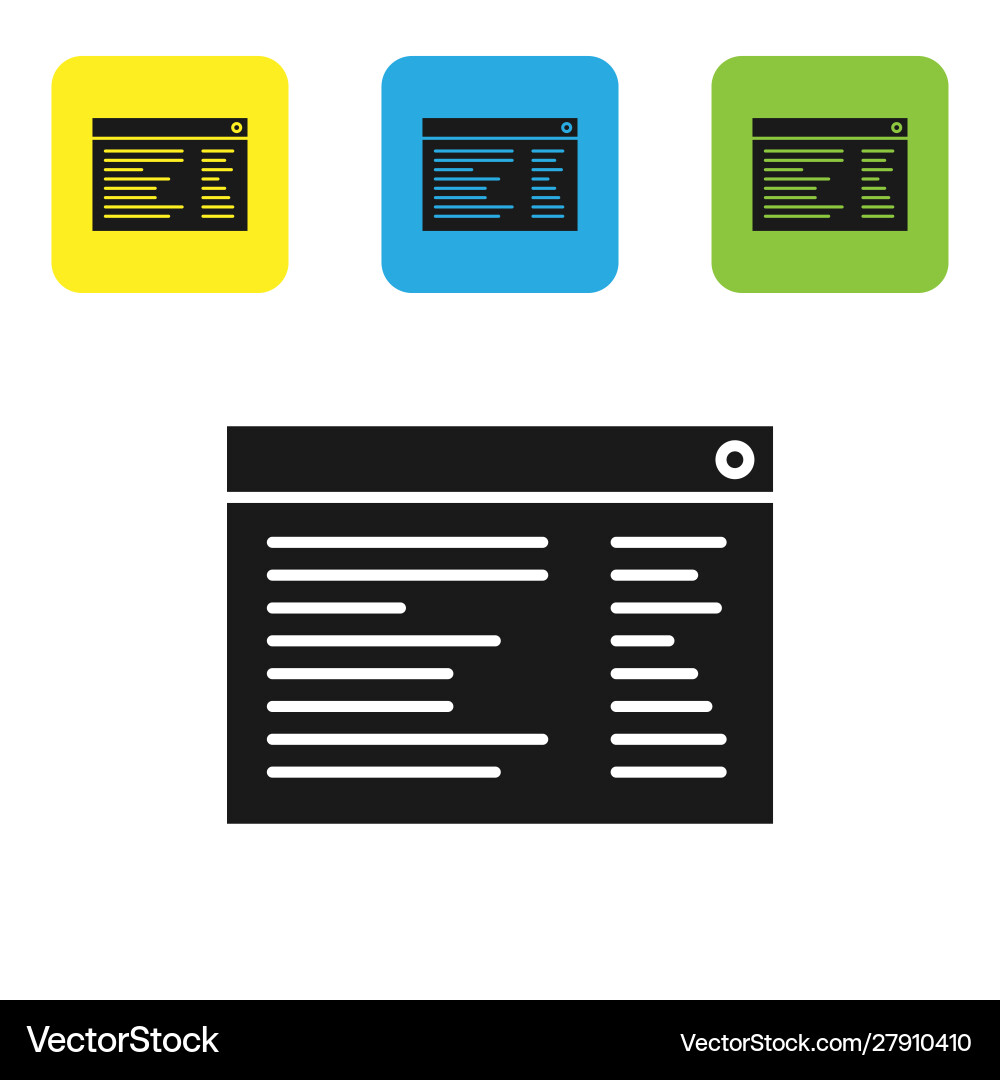 Schwarze Software Web-Entwickler Programmiercode Schwarze Software Web-Entwickler Programmiercode vektorbild