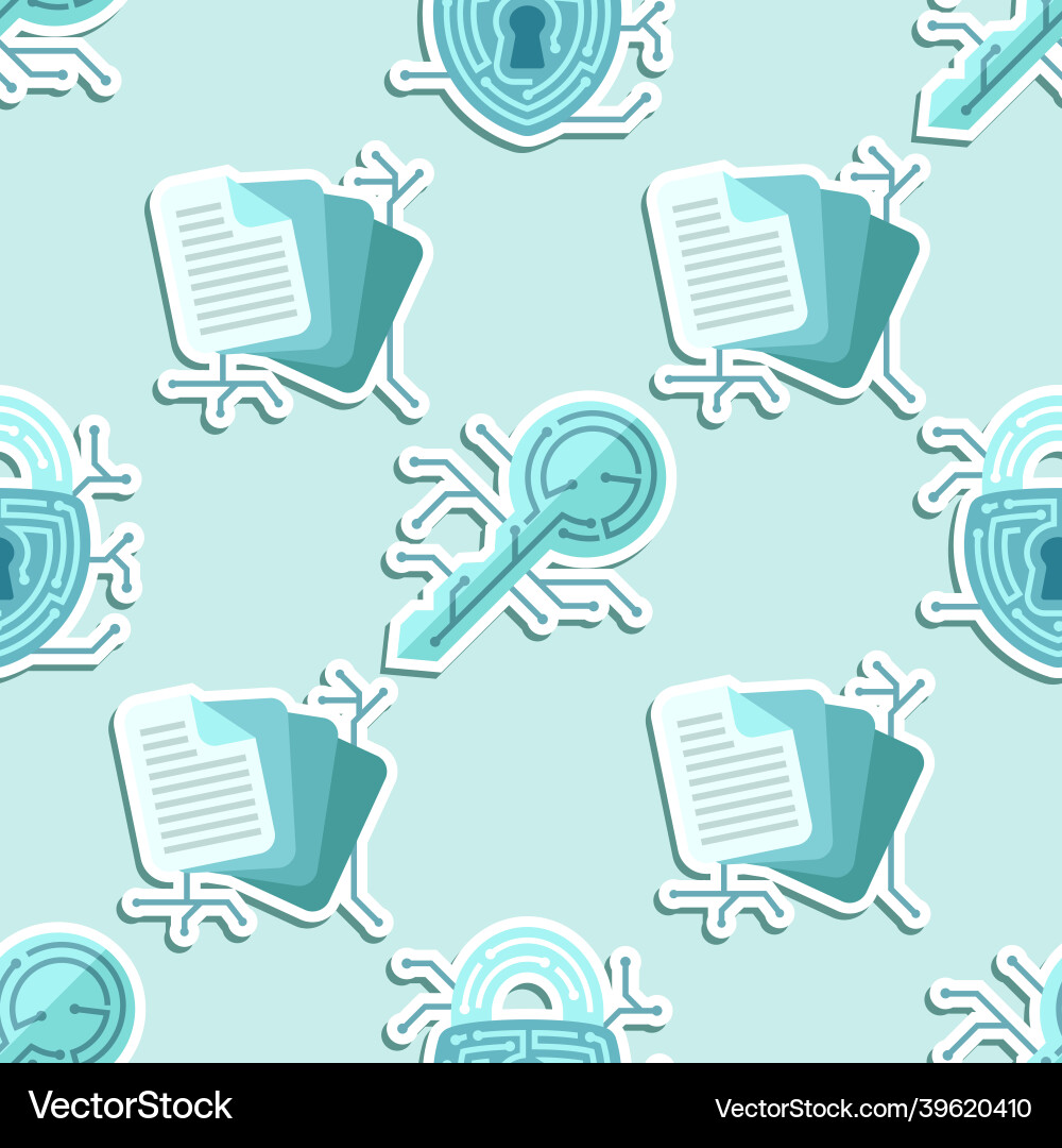 Seamless pattern encryption and digital key Seamless pattern encryption and digital key vector image