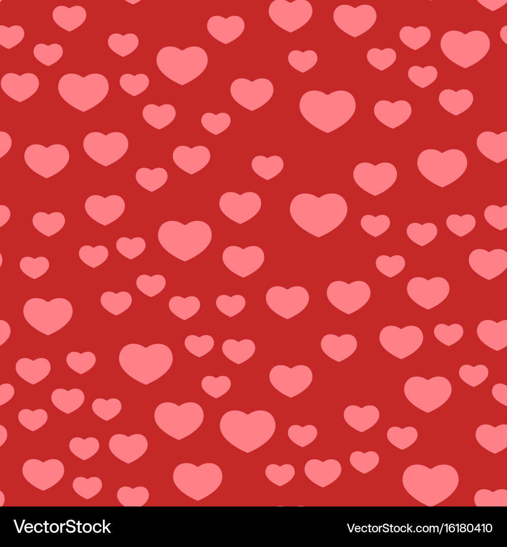 Simple red heart sharp seamless pattern vector image
