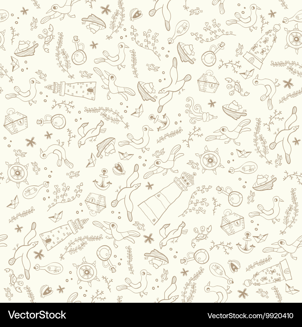 Simple seamless pattern with summer elements Vector Image