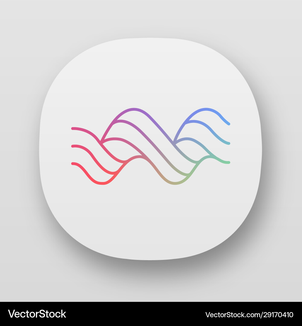 Sound spiral wave app icon uiux user interface Sound spiral wave app icon uiux user interface vector image
