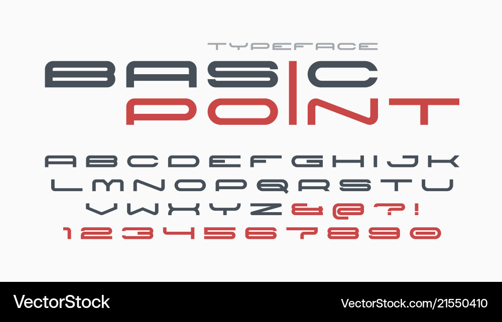 Techno Display Font - Bold & Futuristic vector image