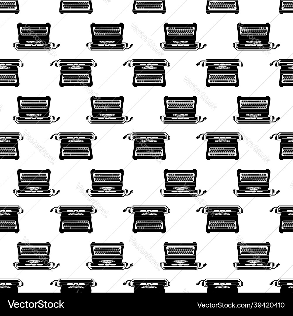 Typewriter pattern seamless Vector Image