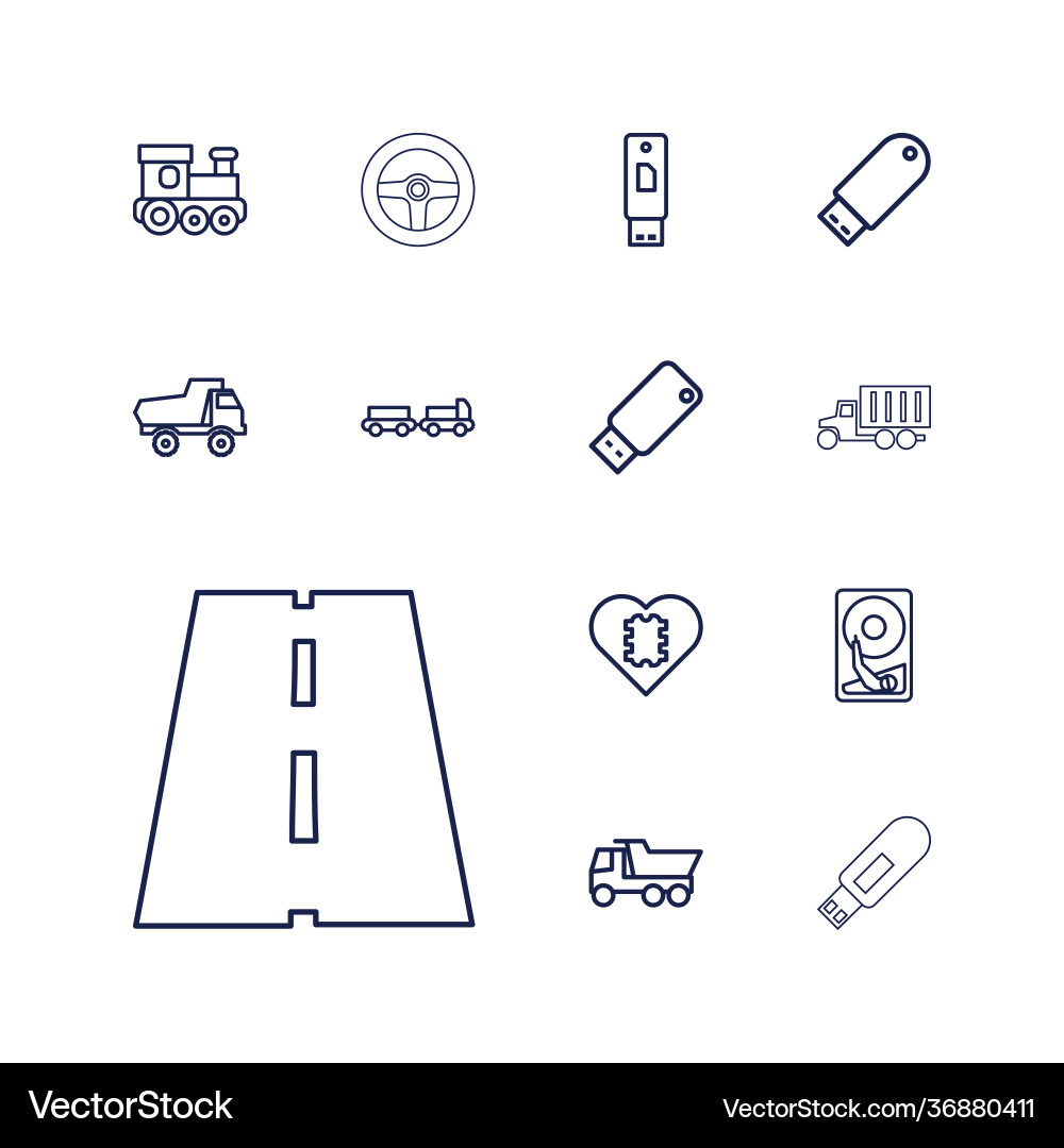 13 drive icons Royalty Free Vector Image - VectorStock