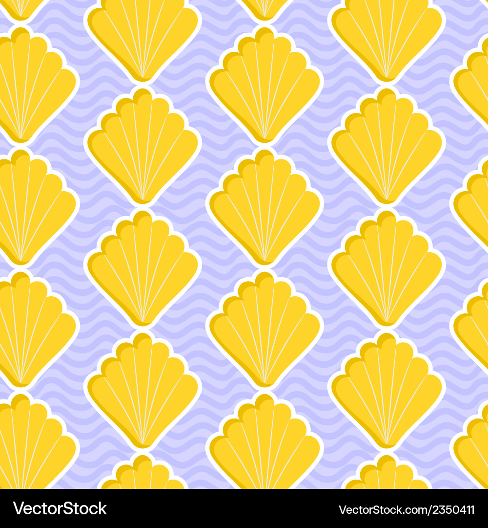 Abstract seamless texture with shell vector image