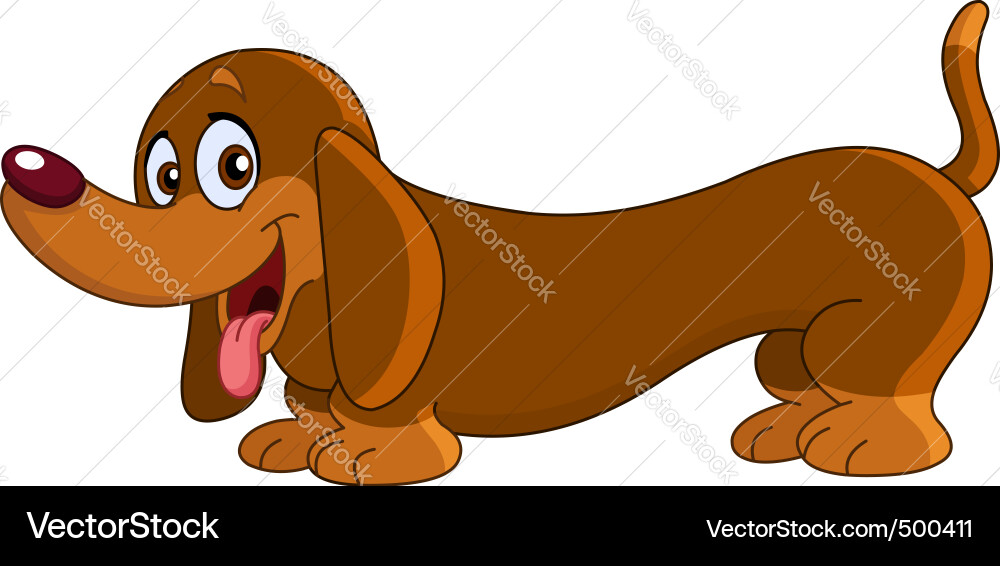 Angenehmes Dachshund Hund Illustration Vektorbild