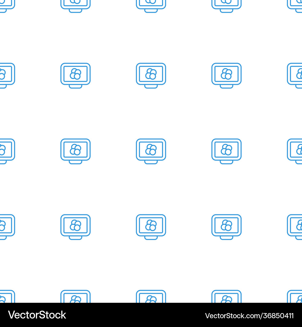 Atom on display icon pattern seamless white vector image