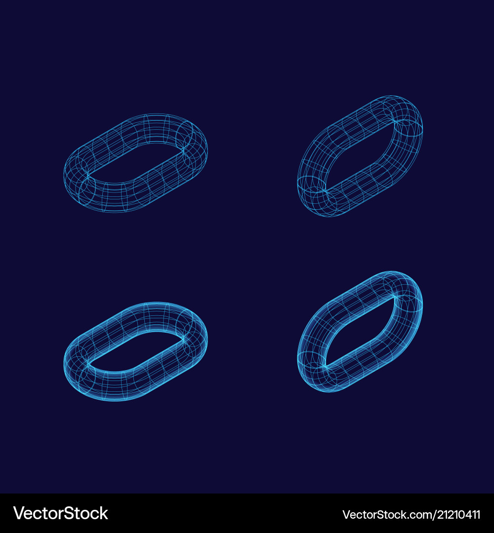 Chain Link Network Abstract vector image