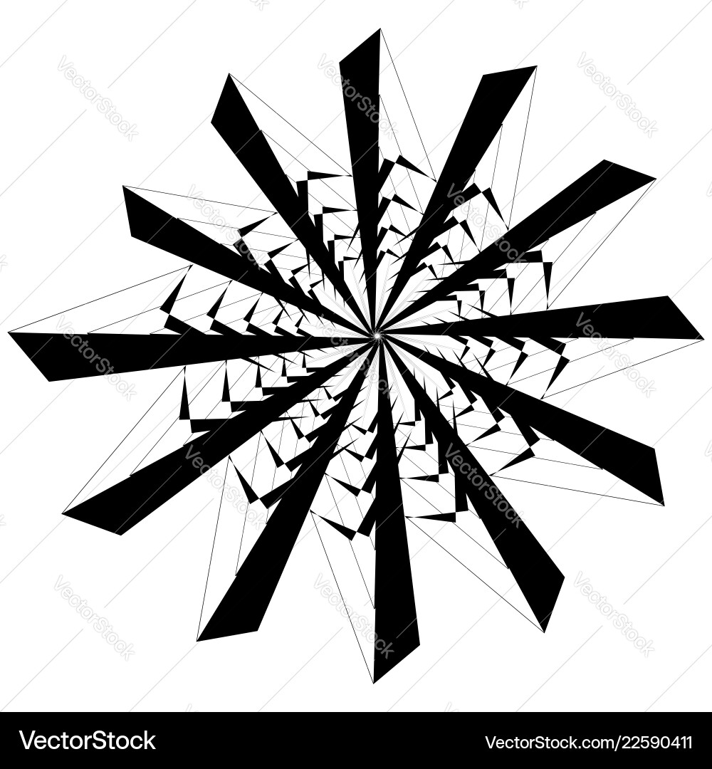 Circular geometric element rotating shapes forms Circular geometric element rotating shapes forms vector image
