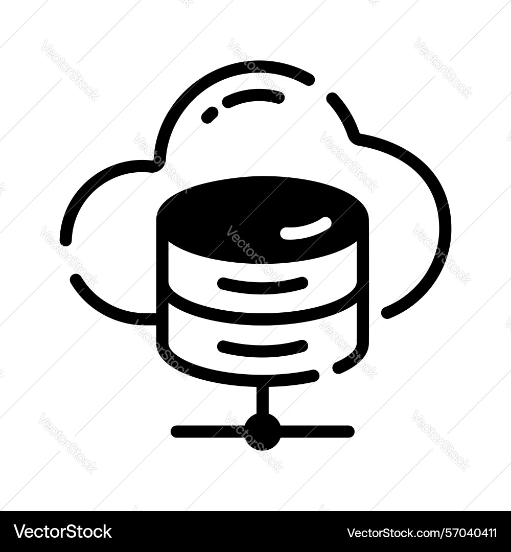 Cloud database Vector Image