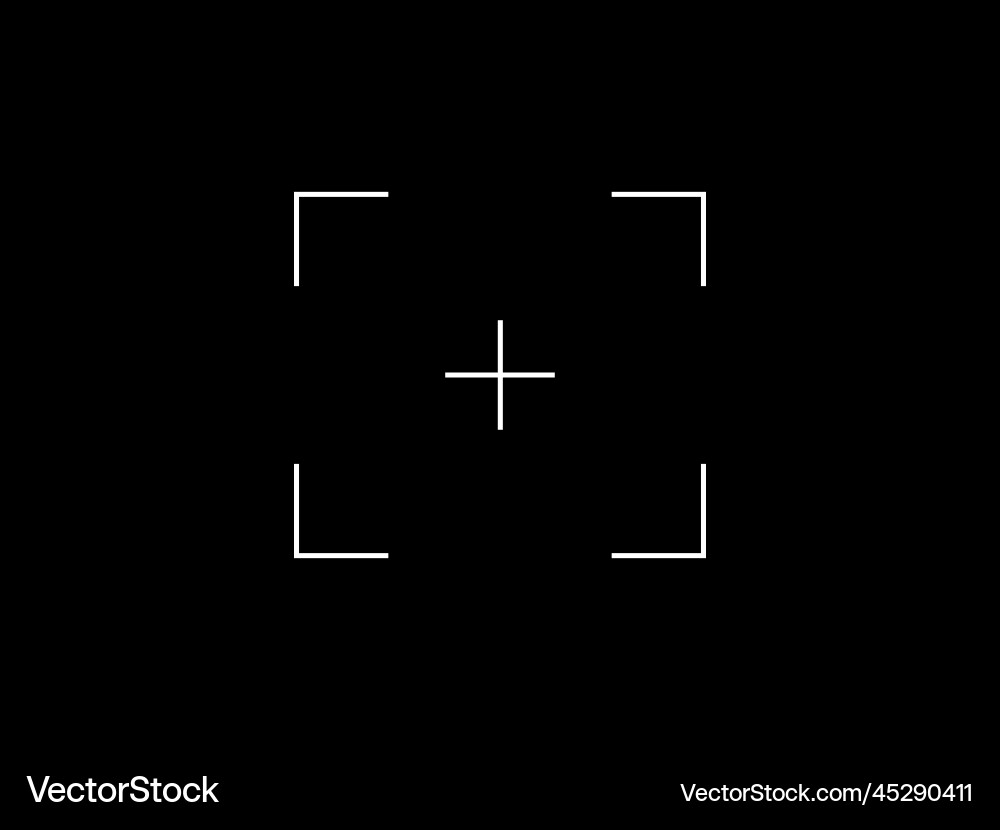 Cross focus line icon for apps and website camera Cross focus line icon for apps and website camera Vector Image