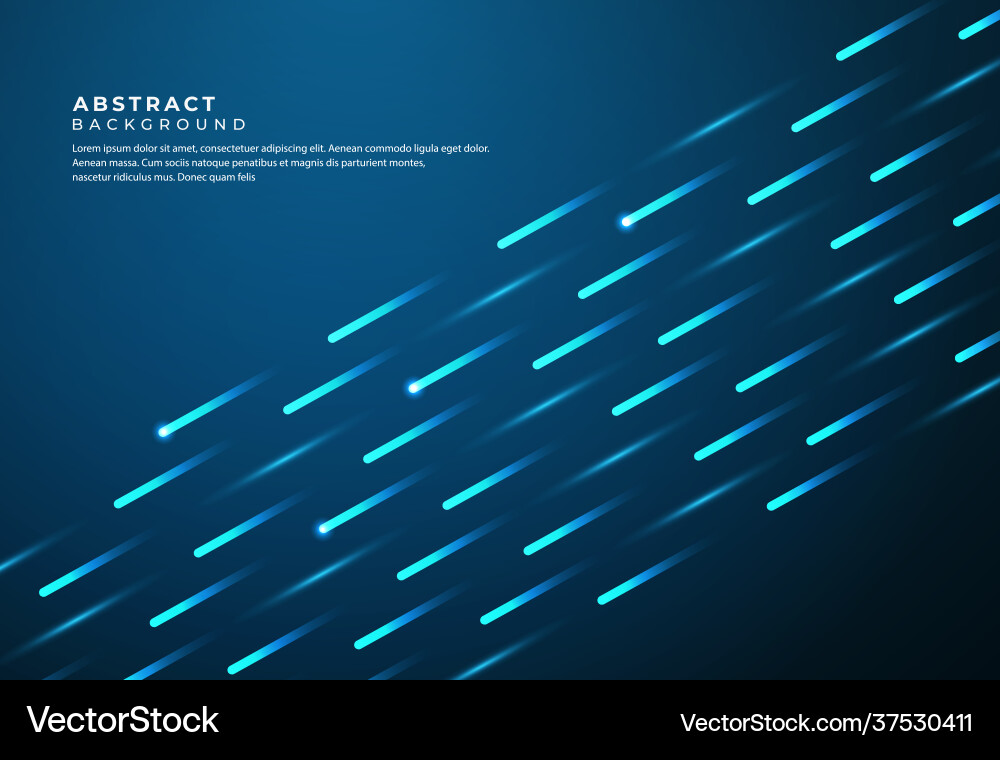 Dark blue background abstract neon glowing shapes Vector Image