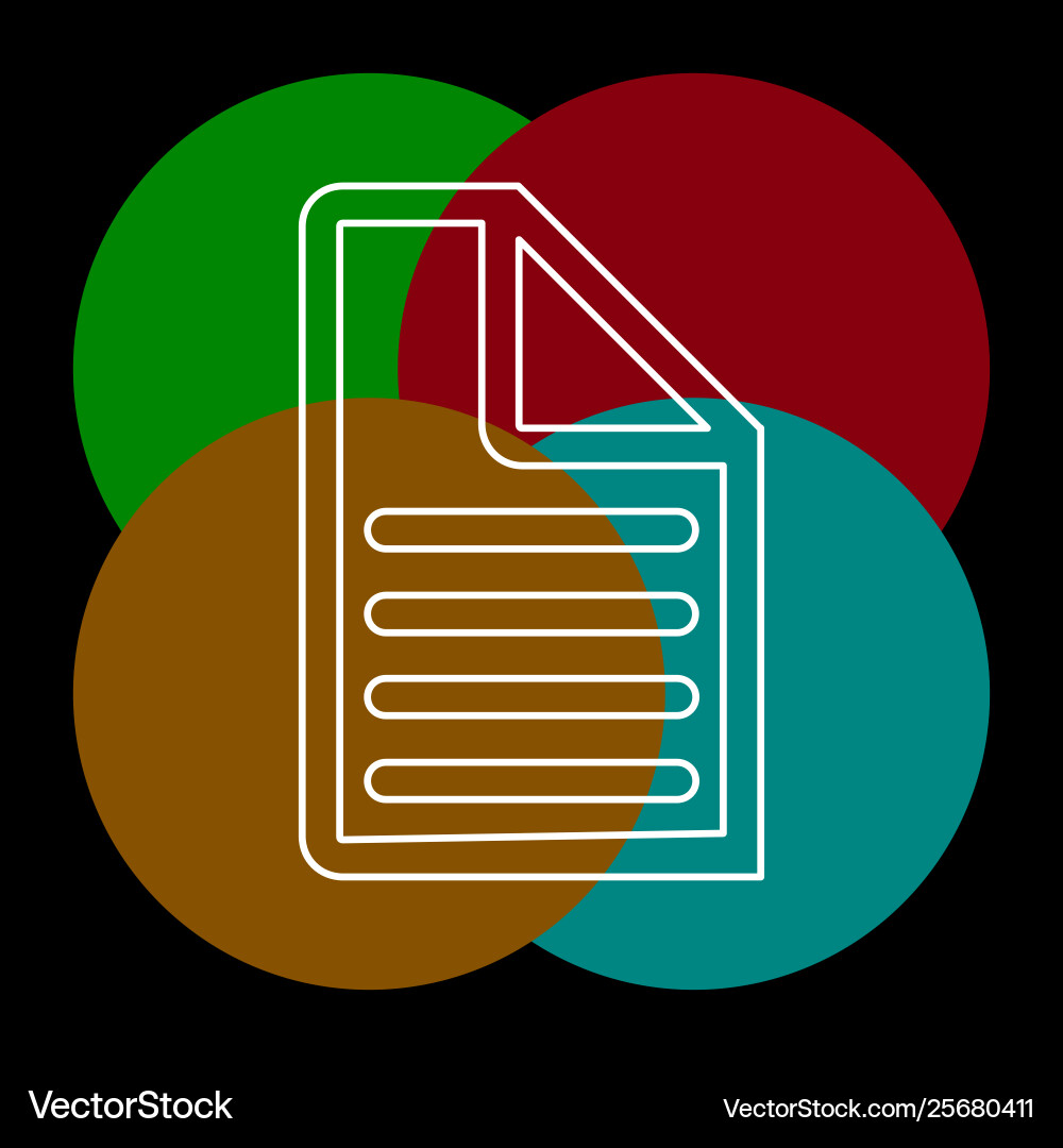 Document list - paper icon web page symbol vector image