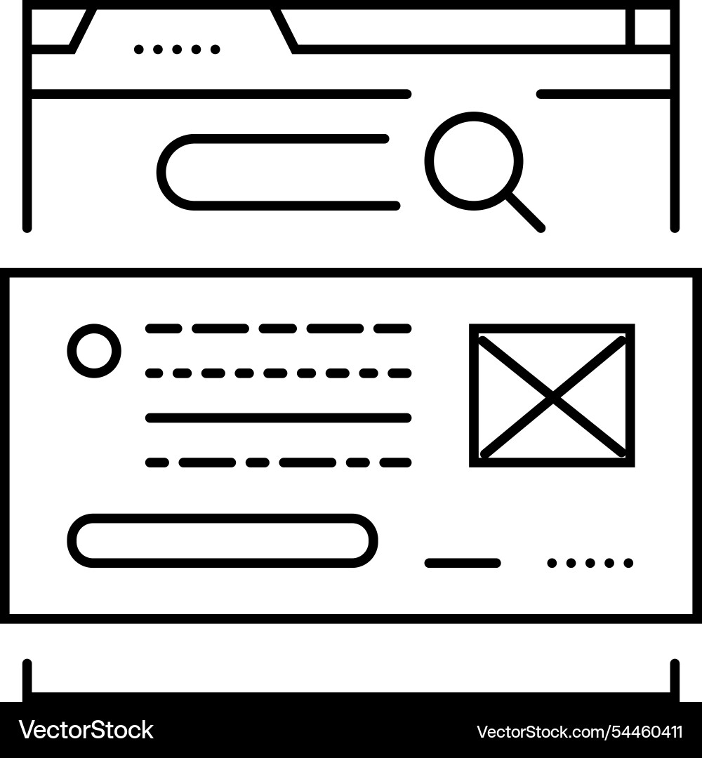 Featured snippet seo line icon Featured snippet seo line icon vector image