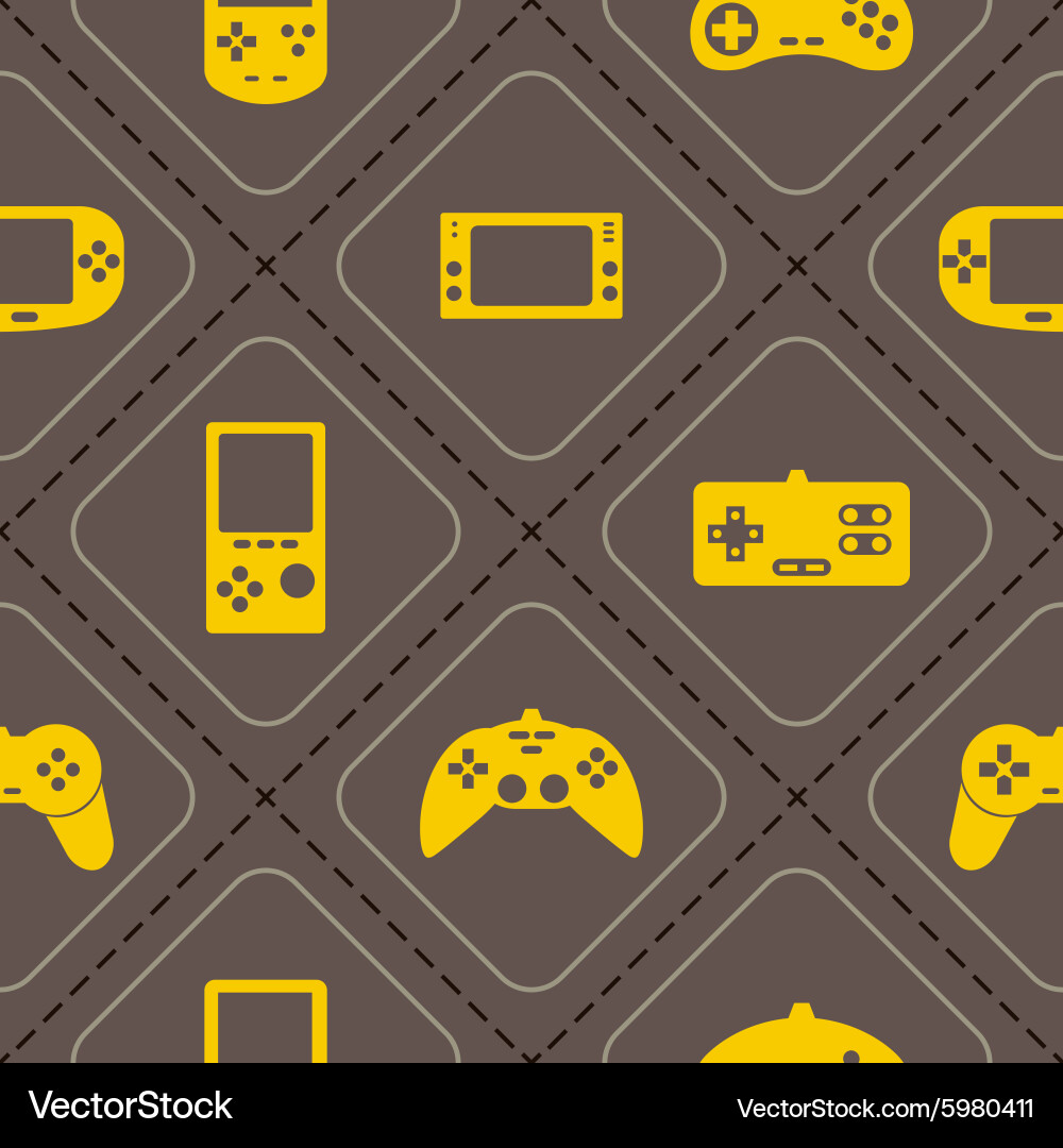 Game Console Seamless Pattern vector image